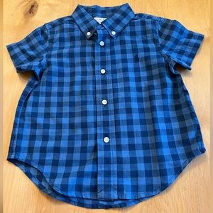 Blue plaid Ralph Lauren short sleeve shirt